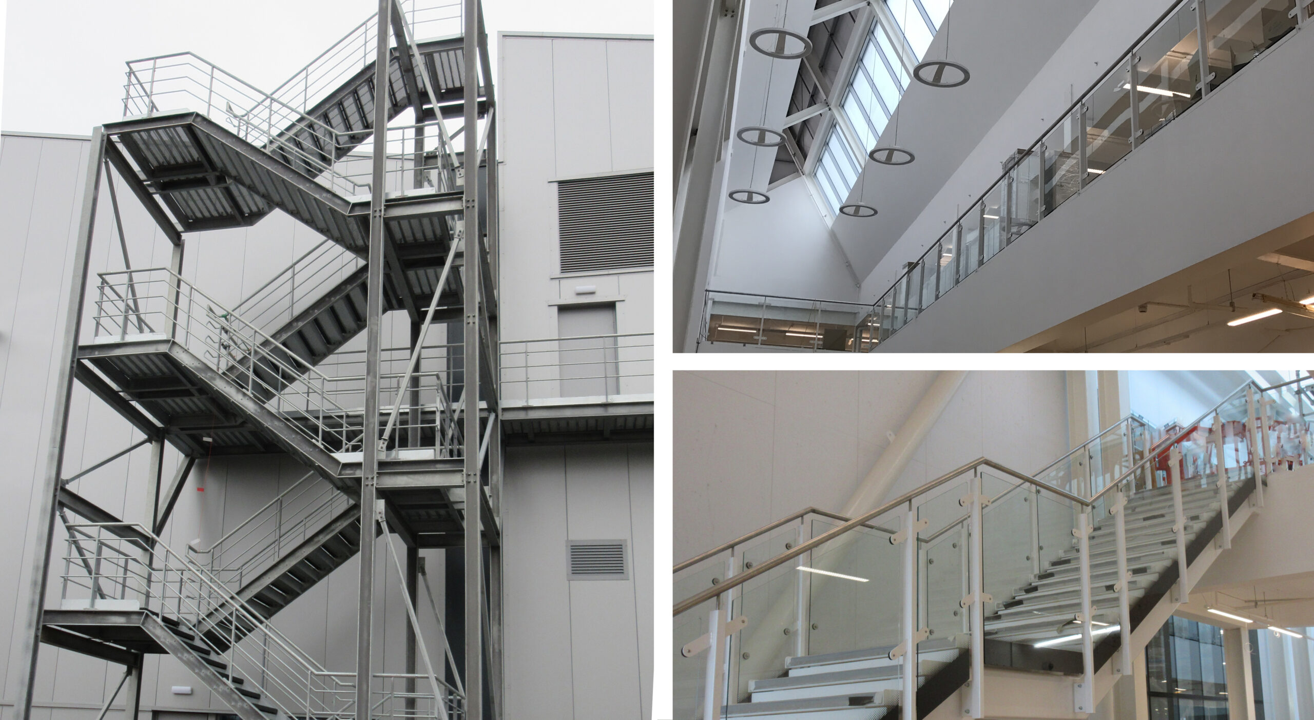 steel stairs at jaguar land rover