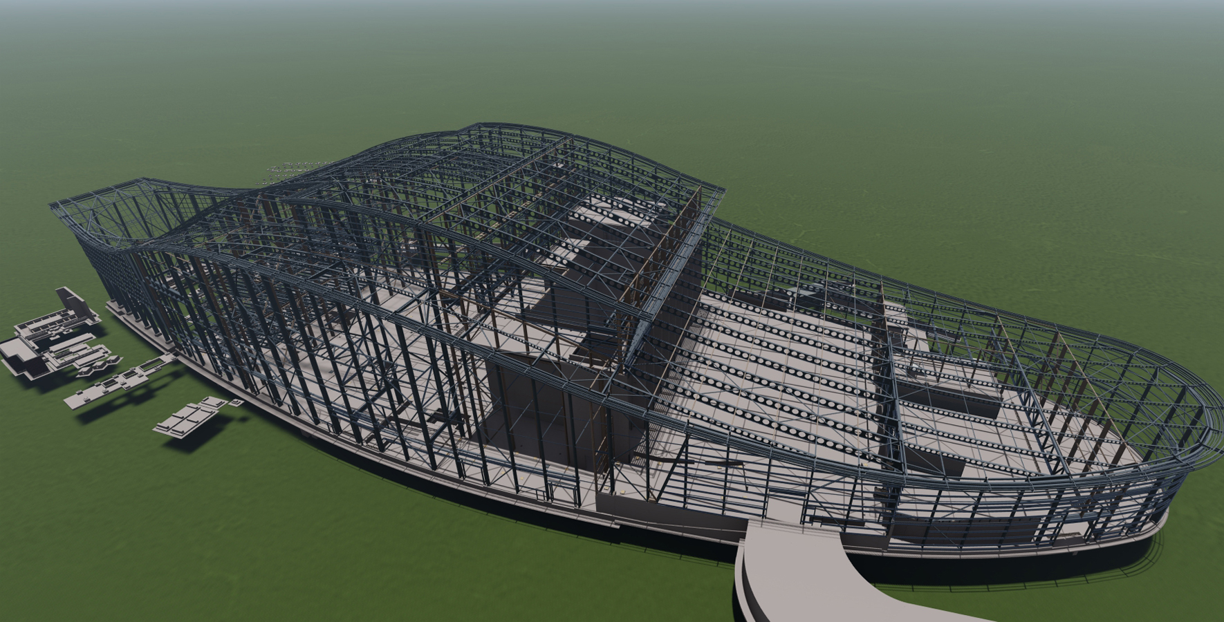 Newhurst Waste Transfer - steel access stairs