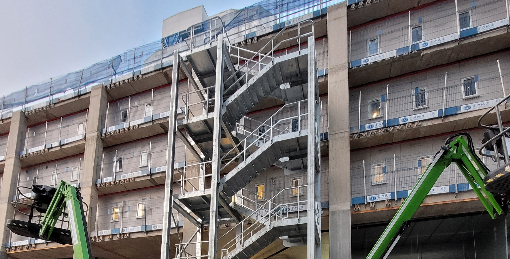 Nine Elms - external access steel stairs