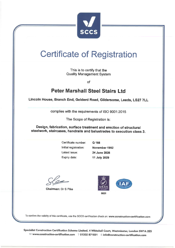 BS EN ISO 9001 – Quality Management System