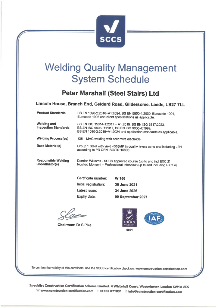 BS EN ISO 3834-2 – Welding Quality Management System
