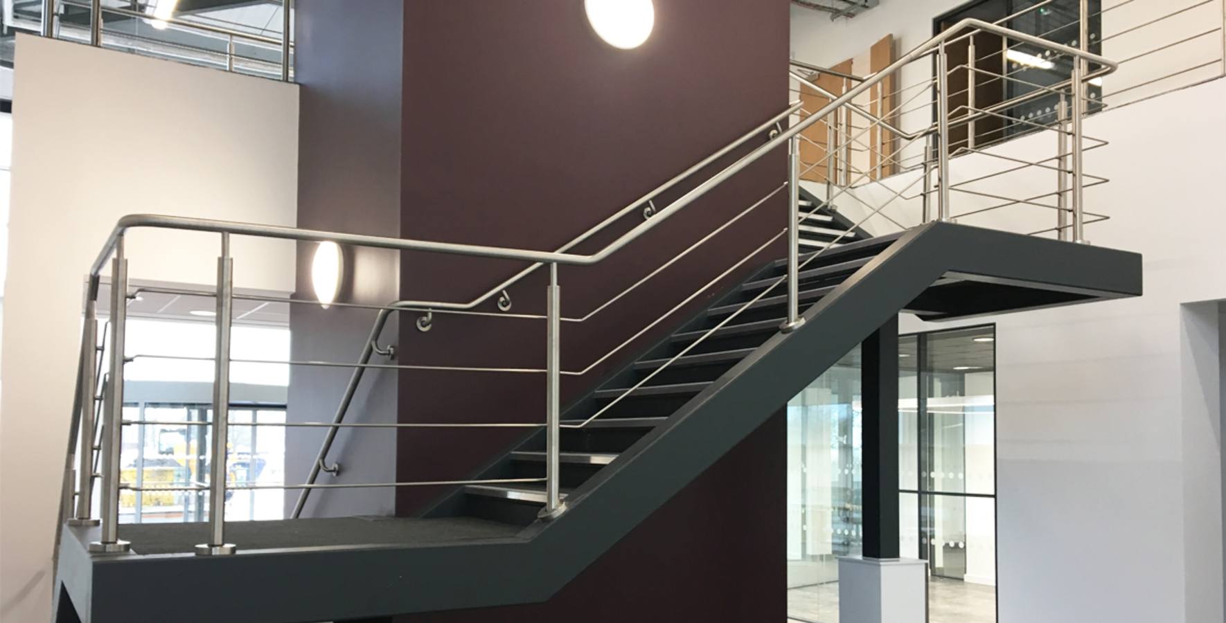 cobalt building steel stairs