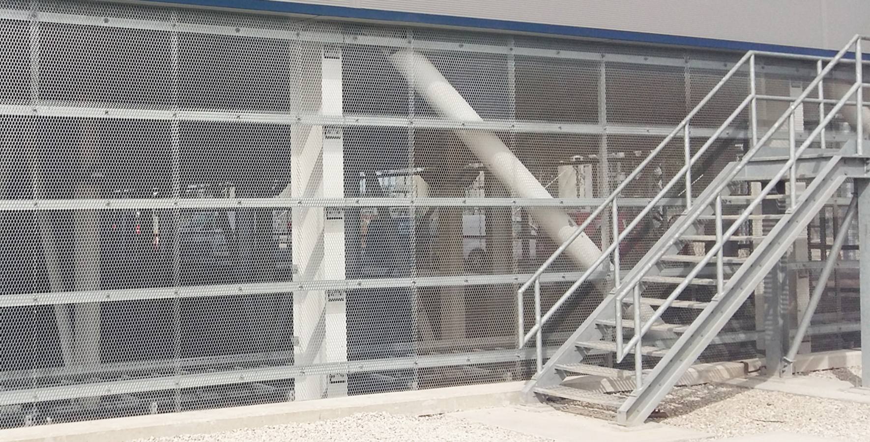 galvanised steel mesh cladding - onshore substation